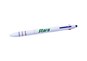 Ручка белая трехцветная